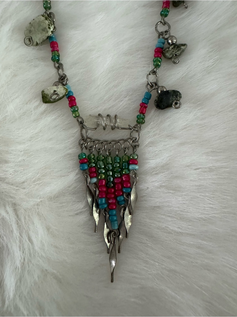 Colorful Bead Fringe Kid’s Necklace